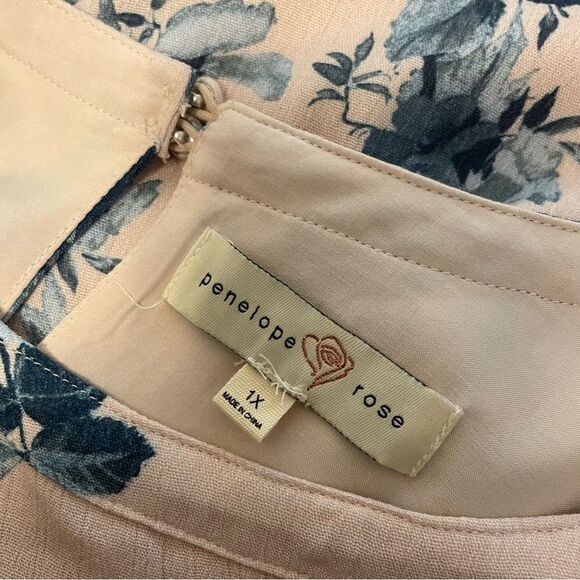 Penelope Rose Floral Rose Long Sleeve Boho Lined Dress Size 1X - Picture 8 of 9